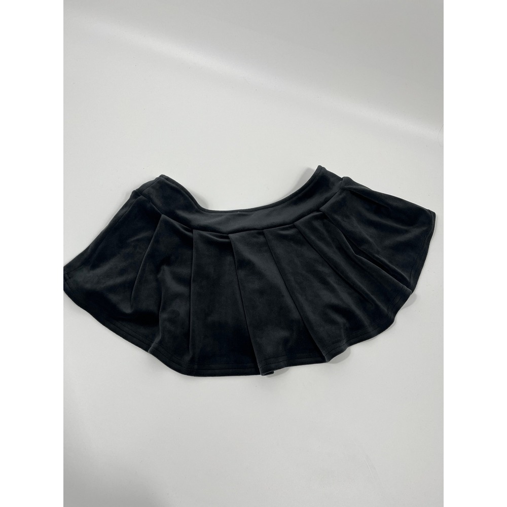 Y2K Womens Micro Mini Skirt S Grey Pleated Whimsigoth Dark Fairy Grunge Feminine - Picture 2 of 7